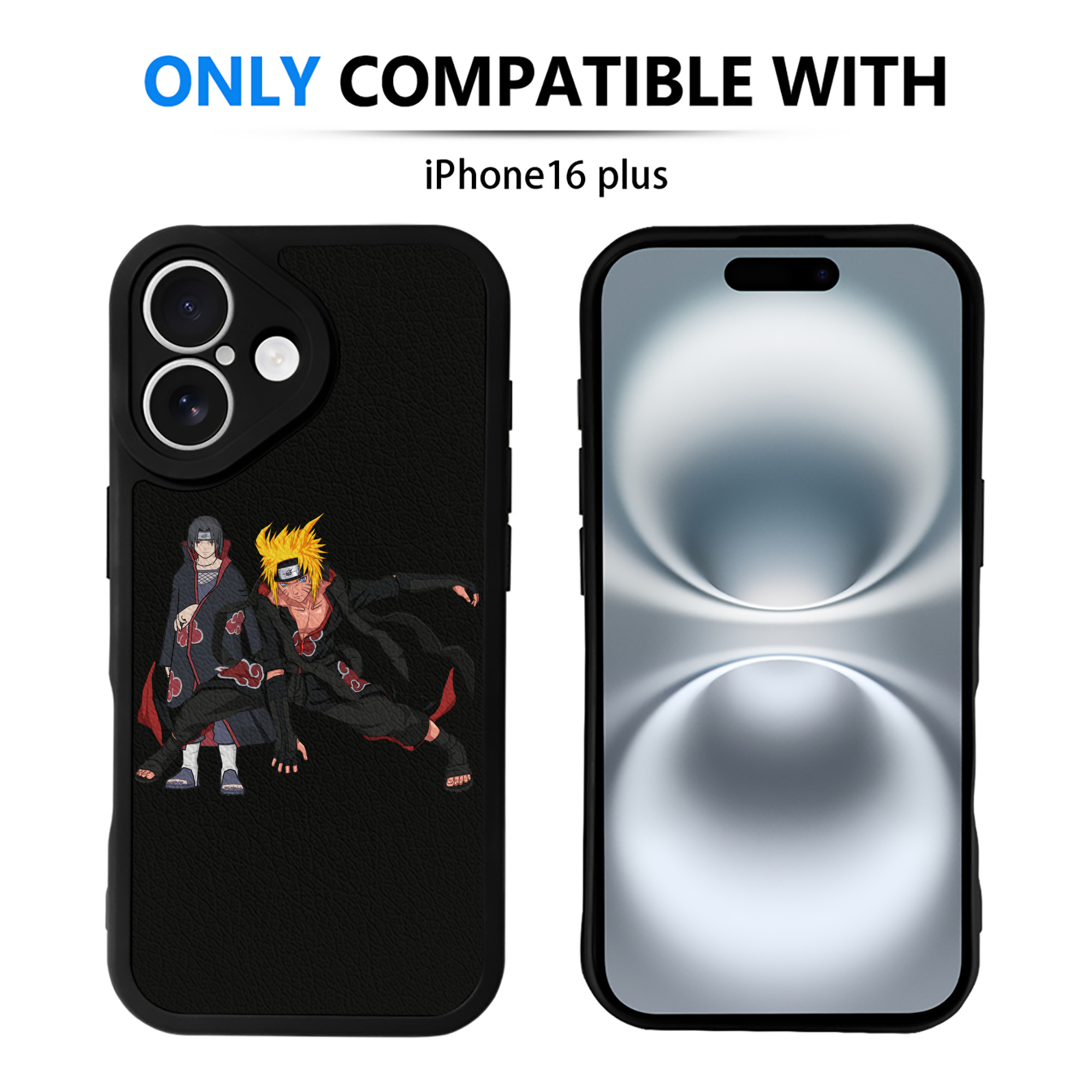 （画像用） NARUTO -ナルト- うずまき ナルト Uzumaki Naruto 【iPhone 16シリーズ対応】シリコンスマホケース（レザー調） 材質：シリコン